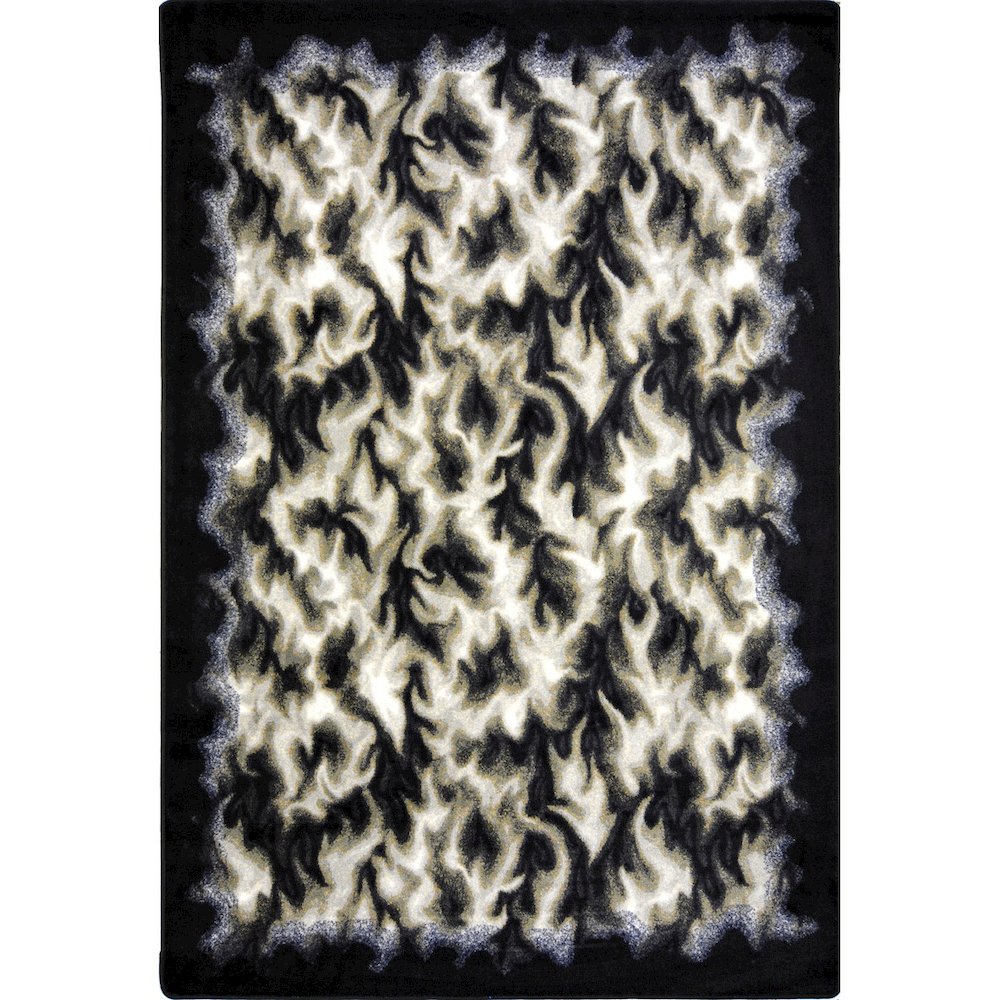 Kaleidoscope Inferno 3'10" x 5'4" Area Rug in Color Charcoal