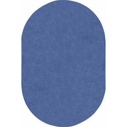 Kid Essentials Just Kidding 6' x 9' Oval Area Rug in Color Cobalt Blue