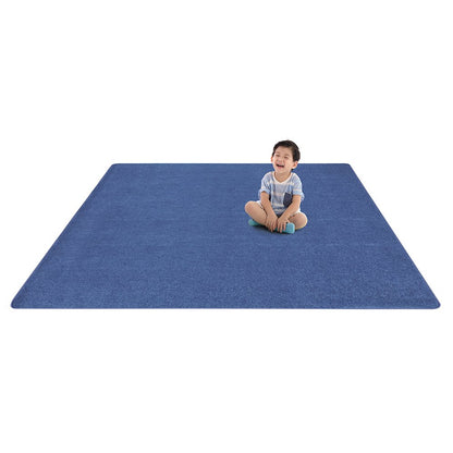 Kid Essentials Just Kidding 6' x 6'  Area Rug in Color Cobalt Blue