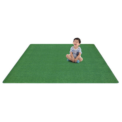 Kid Essentials Just Kidding 6' x 6'  Area Rug in Color Grass Green