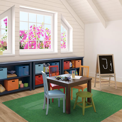 Kid Essentials Just Kidding 6' x 6'  Area Rug in Color Grass Green