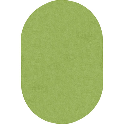 Kid Essentials Just Kidding 6' x 9' Oval Area Rug in Color Lime Green