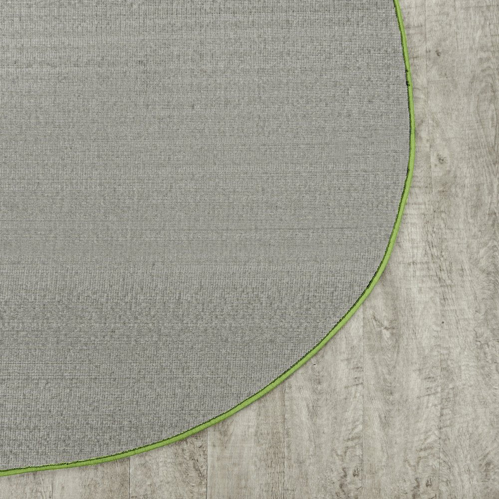 Kid Essentials Just Kidding 6' x 9' Oval Area Rug in Color Lime Green