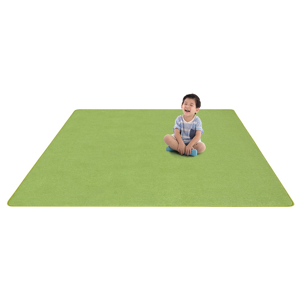 Kid Essentials Just Kidding 6' x 6'  Area Rug in Color Lime Green