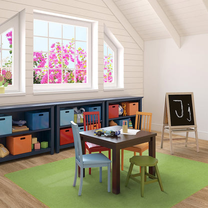 Kid Essentials Just Kidding 6' x 6'  Area Rug in Color Lime Green
