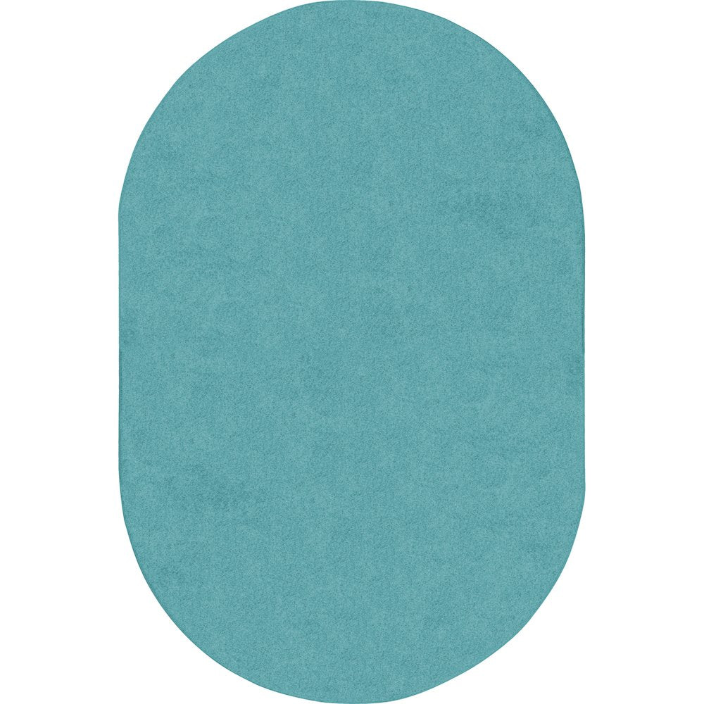Kid Essentials Just Kidding 6' x 9' Oval Area Rug in Color Seafoam
