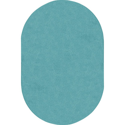 Kid Essentials Just Kidding 6' x 9' Oval Area Rug in Color Seafoam