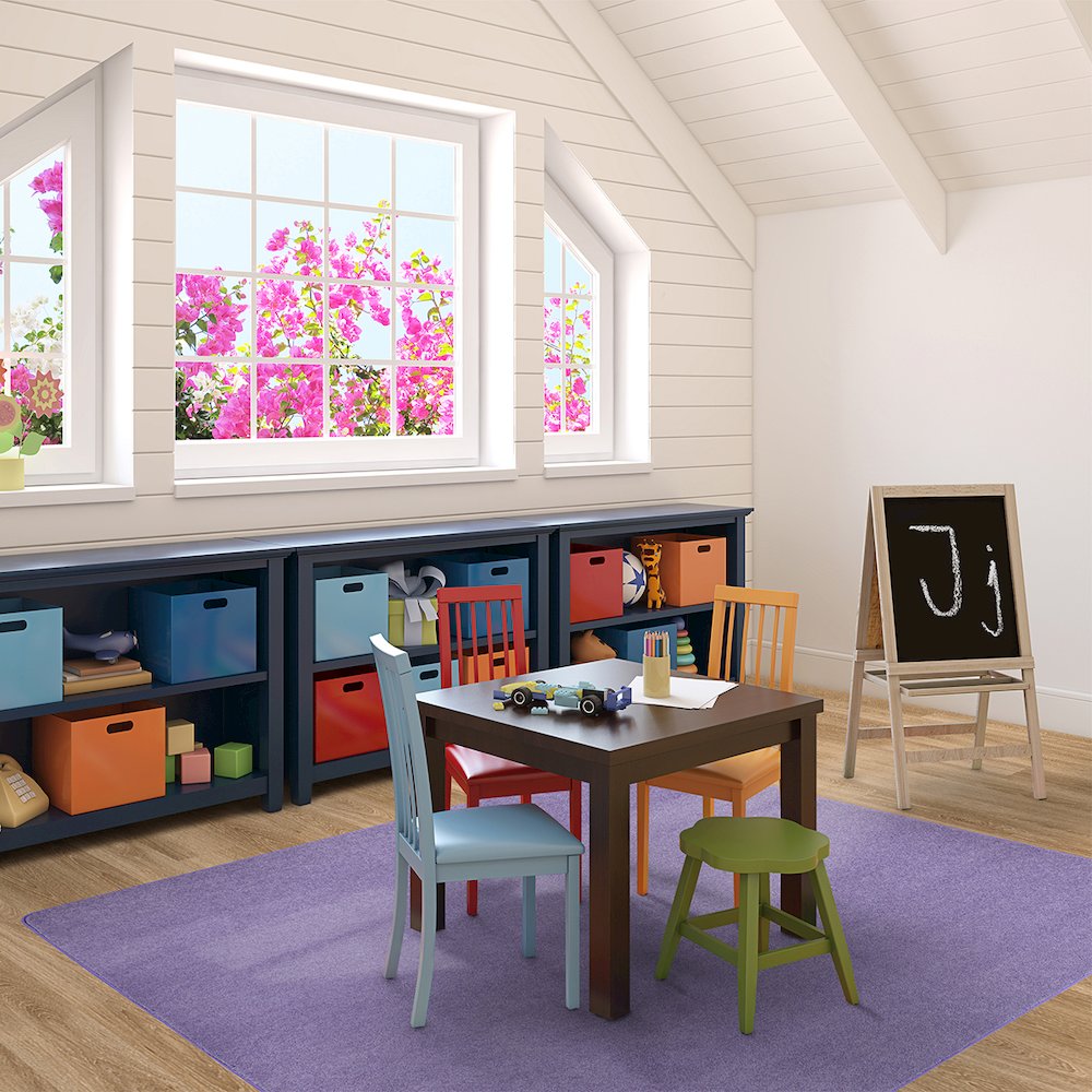 Kid Essentials Just Kidding 6' x 6'  Area Rug in Color Very Violet