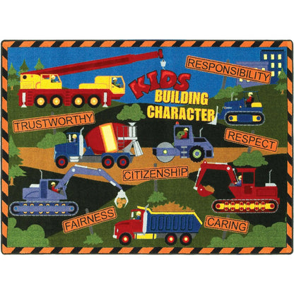 Kid Essentials Kid's Building Character 5'4" x 7'8" Area Rug in Color Multi