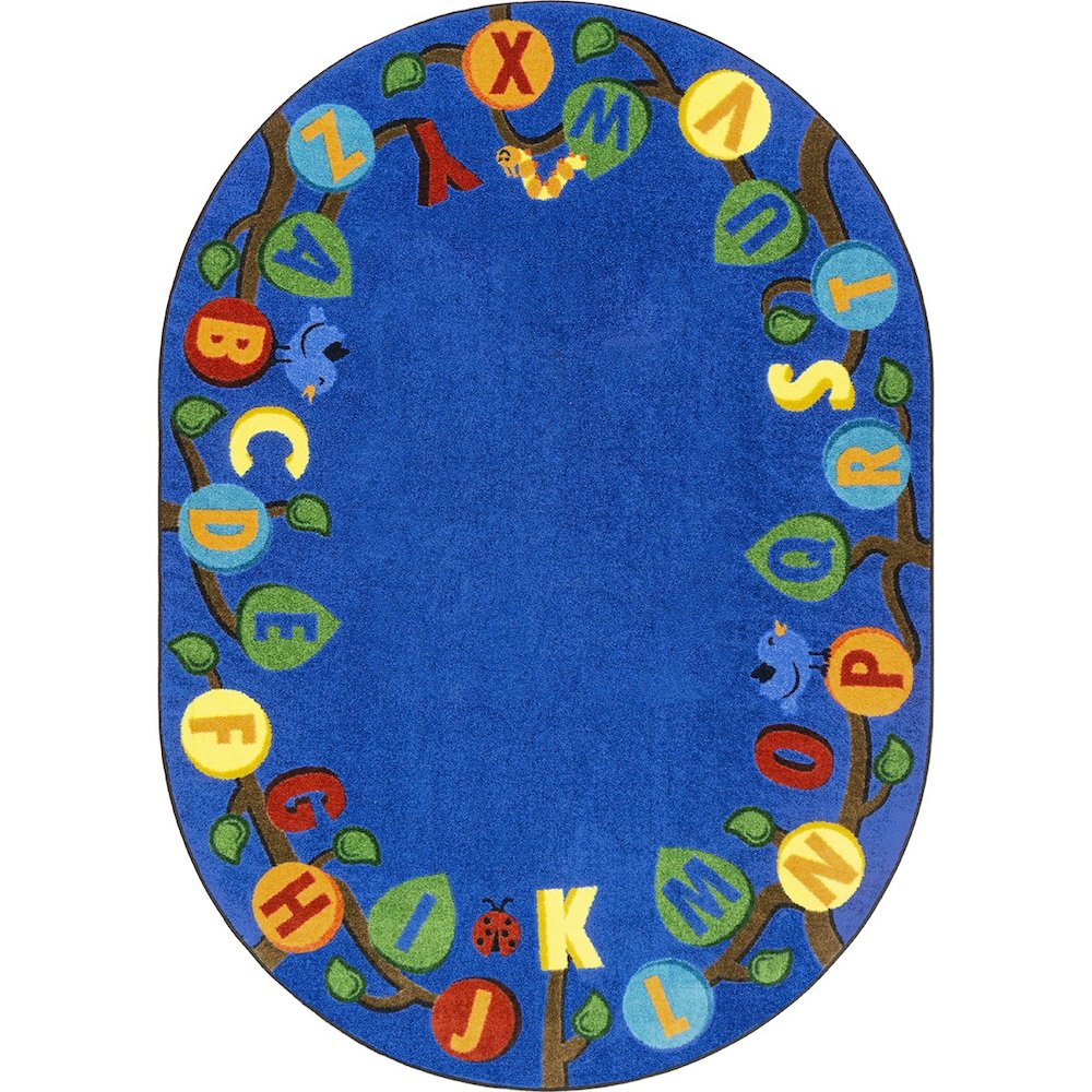 Kid Essentials Learning Tree 5'4" x 7'8" Oval Area Rug in Color Multi