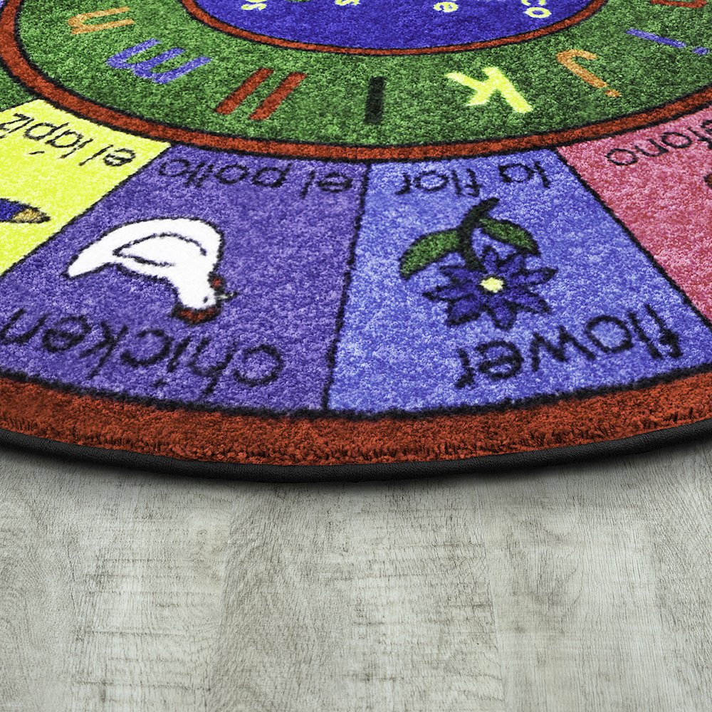 Kid Essentials LenguaLink (Spanish) 5'4" x 7'8" Oval Area Rug in Color Multi