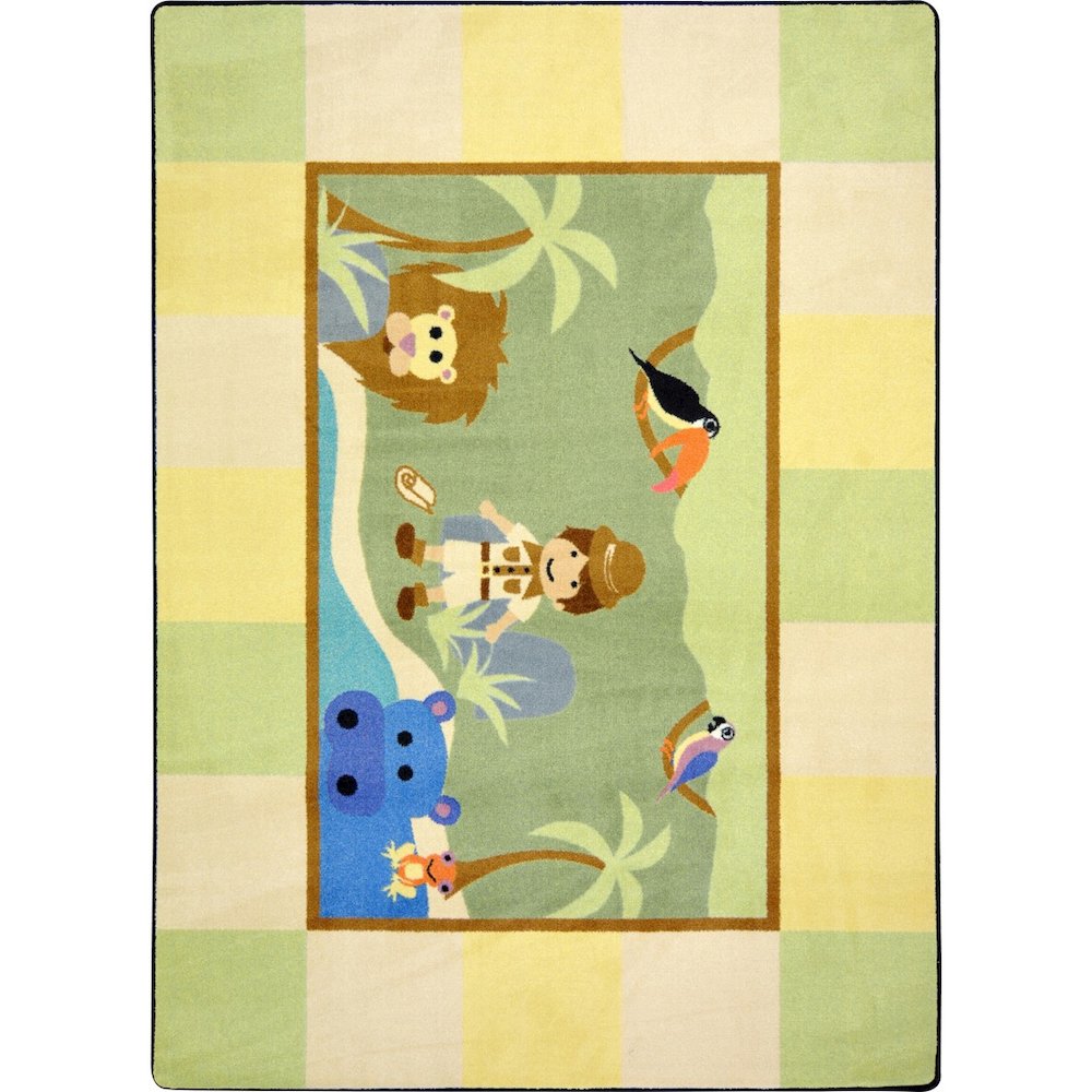 Kid Essentials Lil' Explorer 3'10" x 5'4" Area Rug in Color Multi