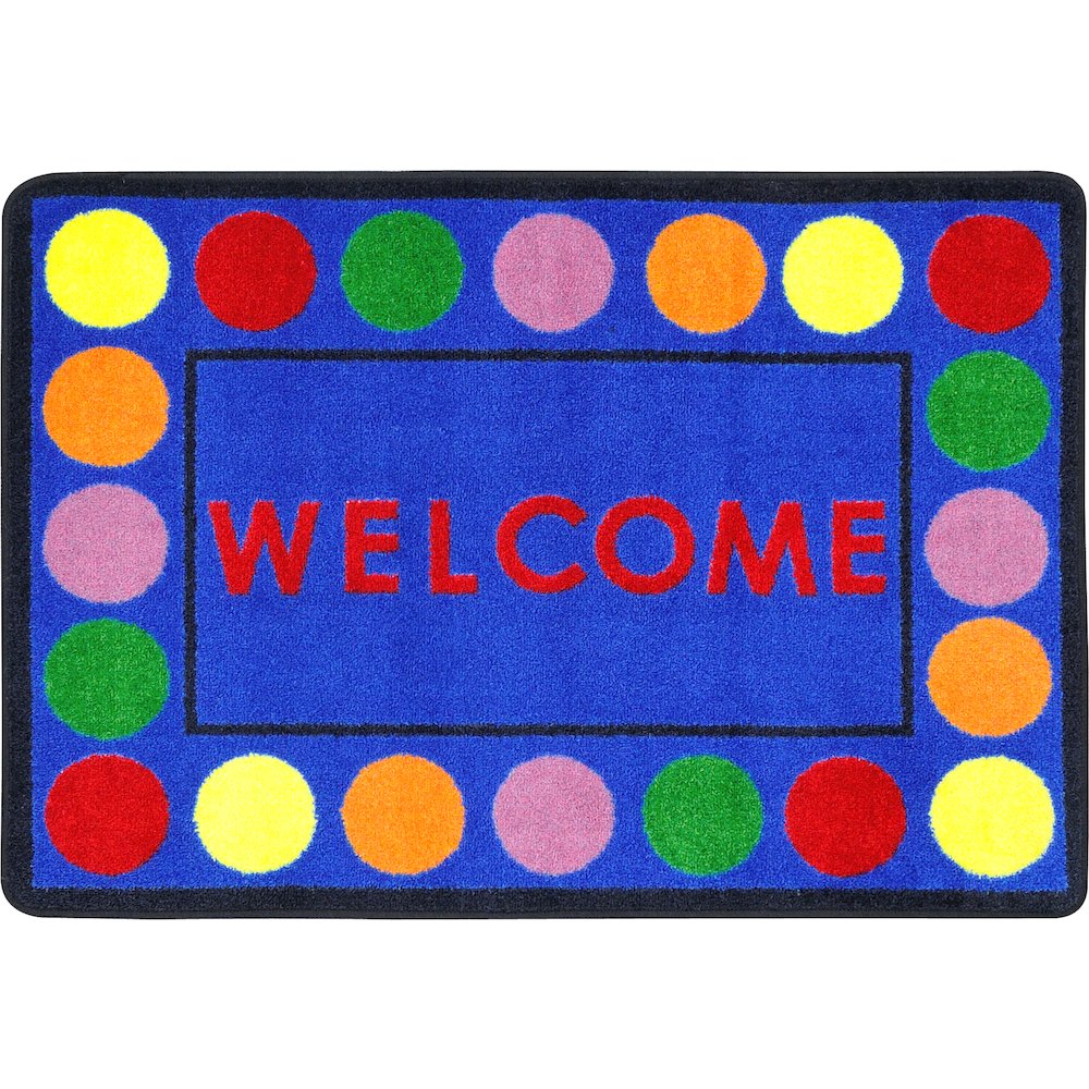 Kid Essentials Lots of Dots 2'8" x 3'10" Area Rug in Color Multi