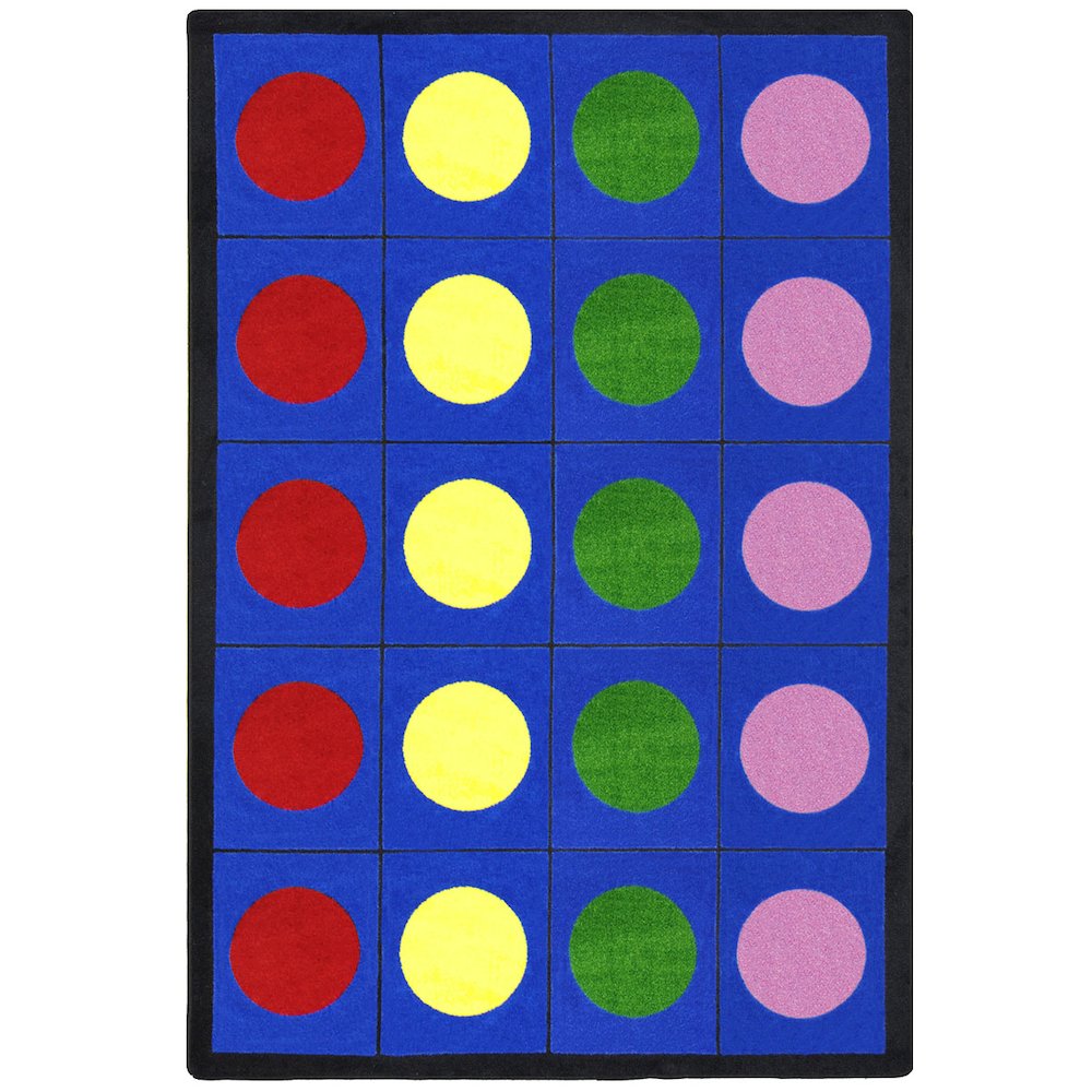 Kid Essentials Lots of Dots 5'4" x 7'8" Area Rug in Color Multi