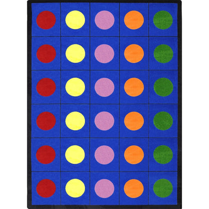Kid Essentials Lots of Dots 7'8" x 10'9" Area Rug in Color Multi