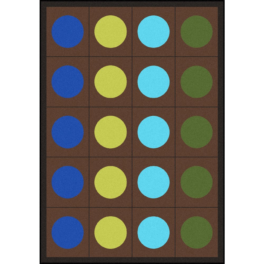 Kid Essentials Lots of Dots 5'4" x 7'8" Area Rug in Color Earthtone