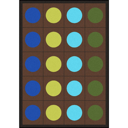 Kid Essentials Lots of Dots 5'4" x 7'8" Area Rug in Color Earthtone