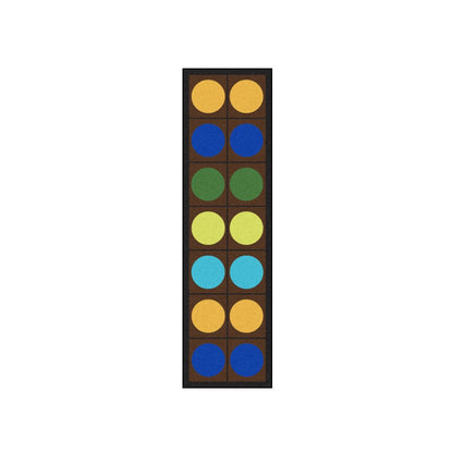 Kid Essentials Lots of Dots 2'1" x 7'8" Runner Area Rug in Color Earthtone