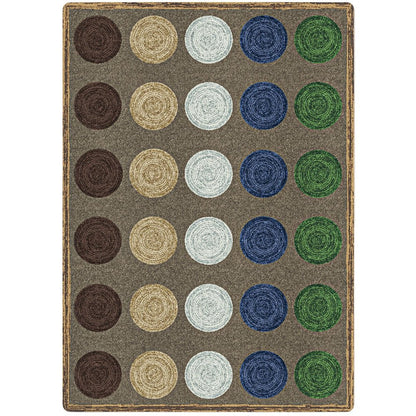 Kid Essentials Mindful Seating 7'8" x 10'9" Area Rug in Color Multi