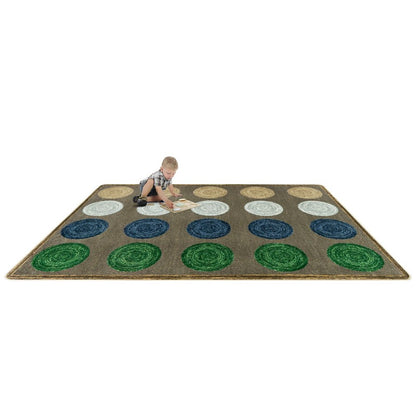 Kid Essentials Mindful Seating 5'4" x 7'8" Area Rug in Color Multi
