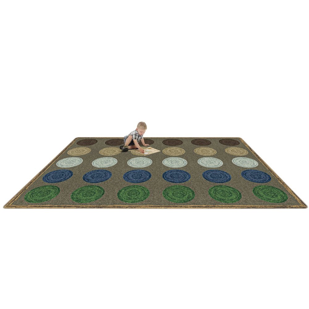 Kid Essentials Mindful Seating 7'8" x 10'9" Area Rug in Color Multi