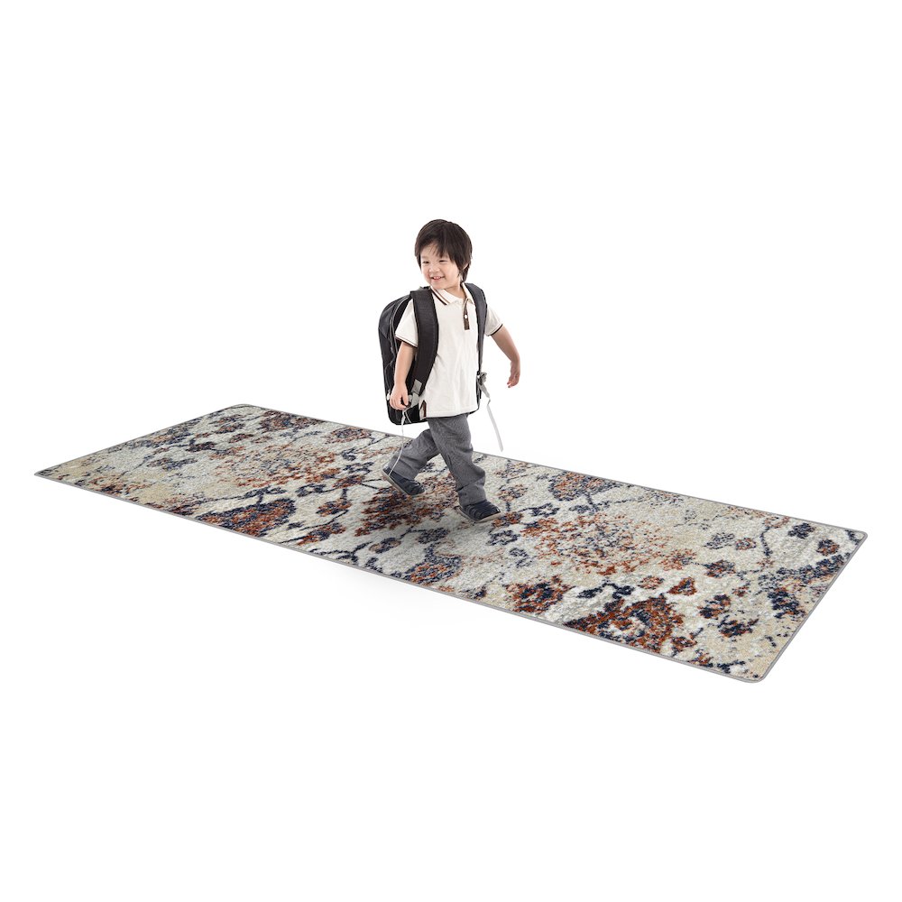Mojave Bloom 2'1" x 7'8" Runner Area Rug in Color Sunset