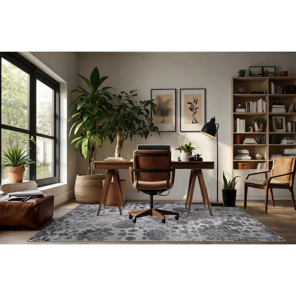 Mojave Bloom 3'10" x 5'4" Area Rug in Color Twilight