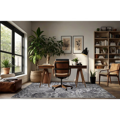 Mojave Bloom 3'10" x 5'4" Area Rug in Color Twilight