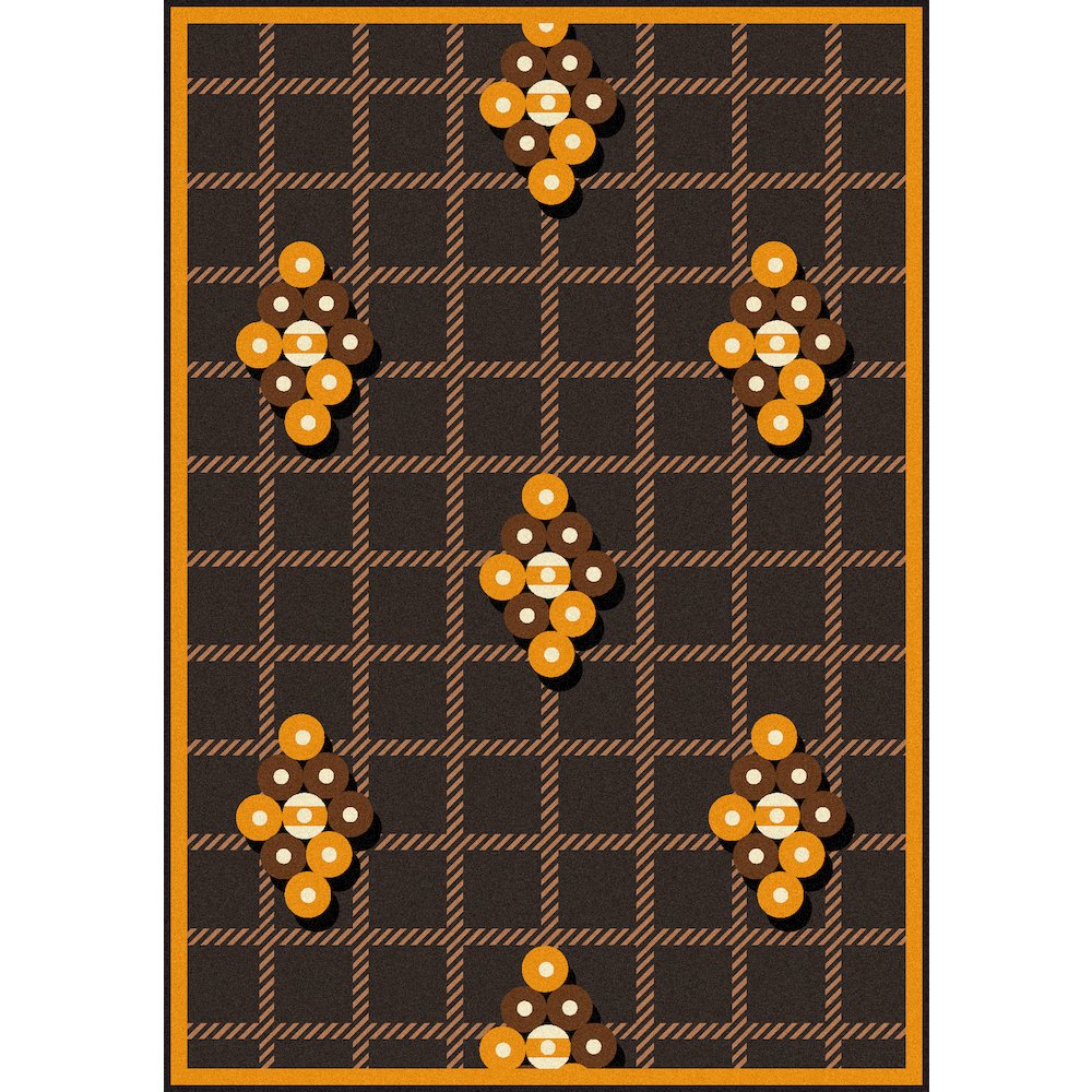 Games People Play Nine Ball 3'10" x 5'4" Area Rug in Color Brown