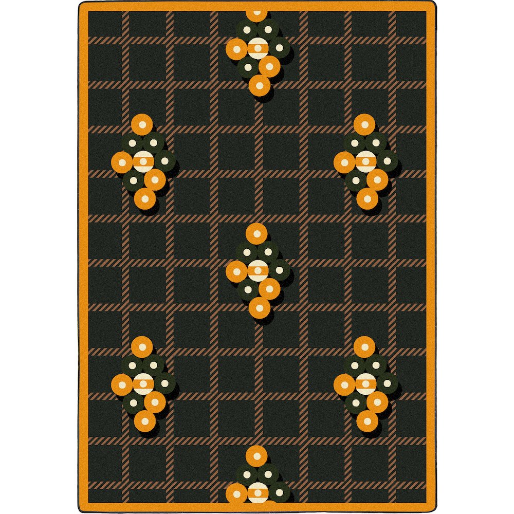 Games People Play Nine Ball 3'10" x 5'4" Area Rug in Color Green