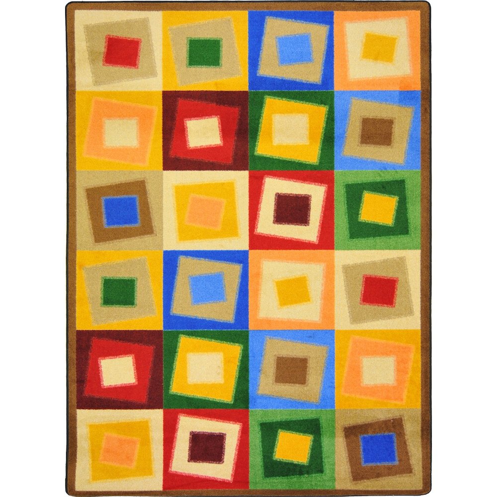 Kid Essentials Off Balance 3'10" x 5'4" Area Rug in Color Neutrals