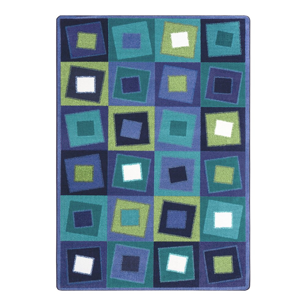 Kid Essentials Off Balance 5'4" x 7'8" Area Rug in Color Violet