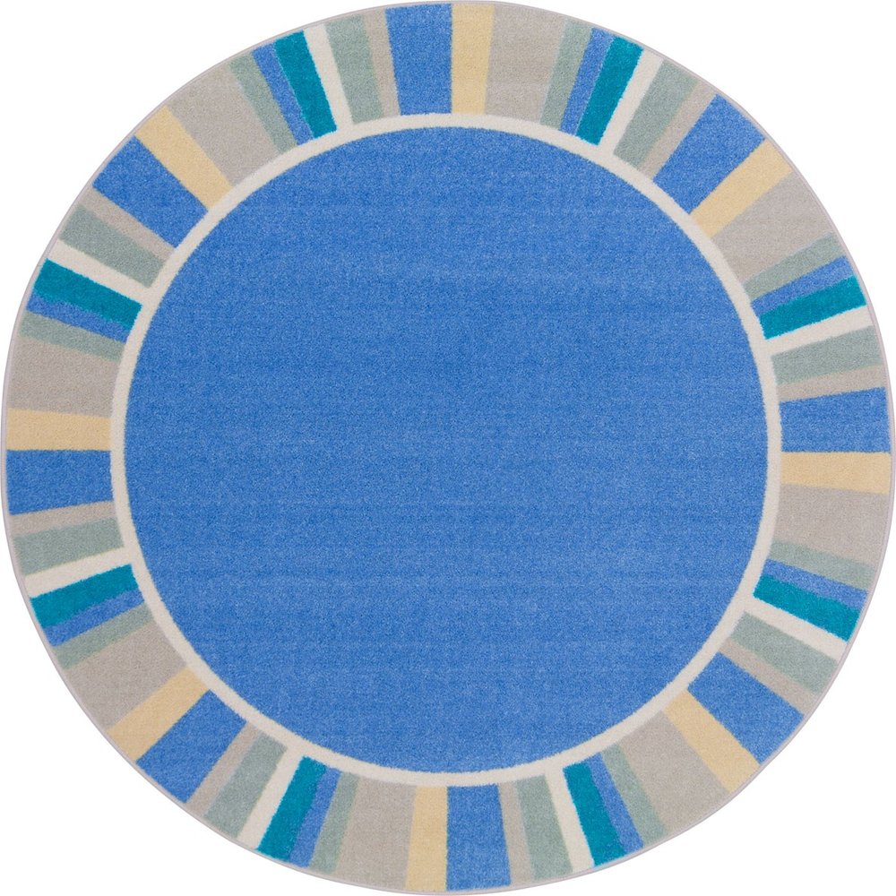 Kid Essentials Off the Cuff 7'7" Round Area Rug in Color Light Blue