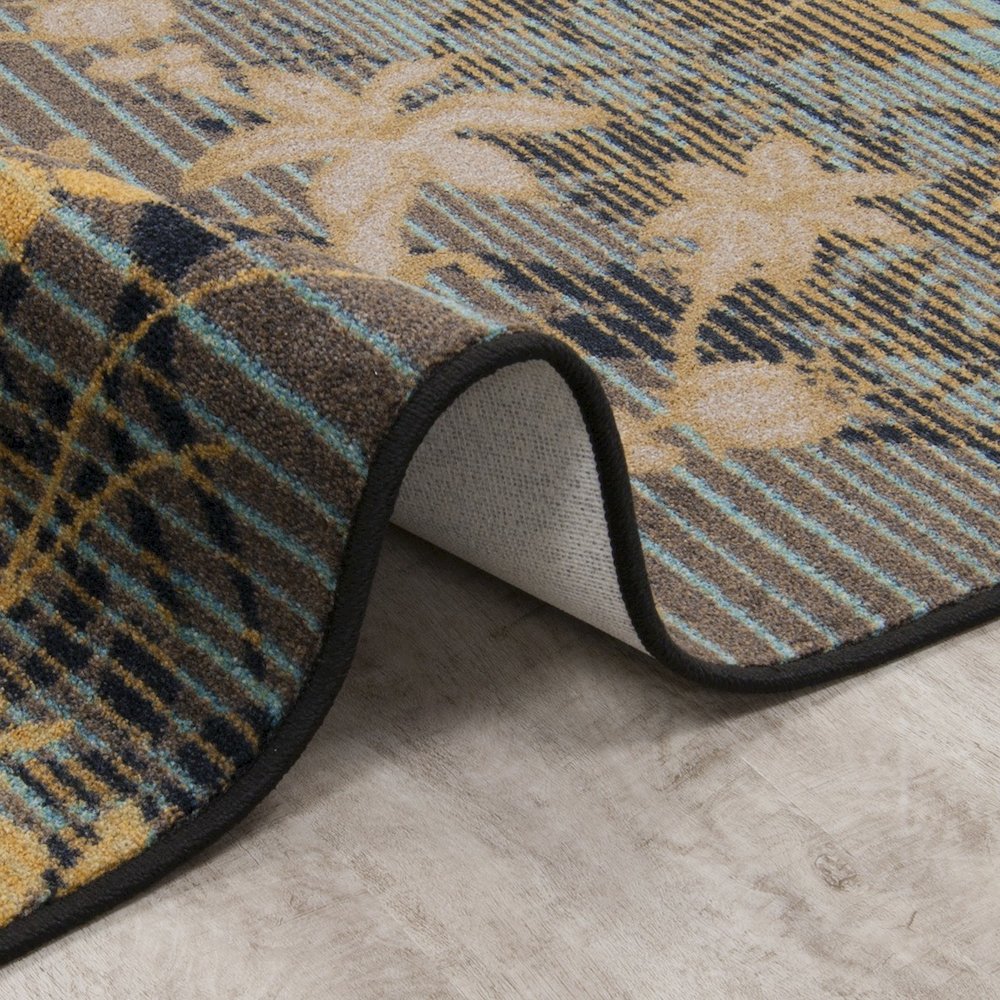 First Take Peaceful Garden 3'10" x 5'4" Area Rug in Color Lagoon