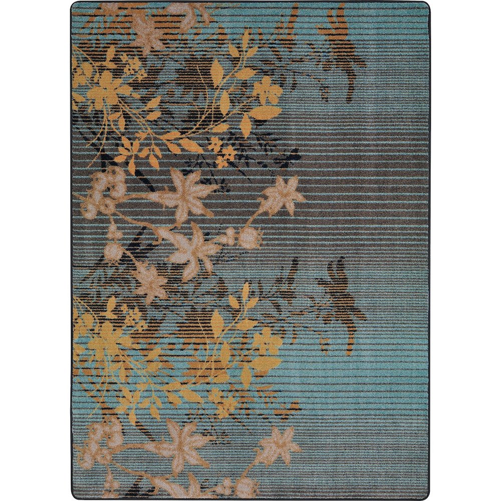 First Take Peaceful Garden 3'10" x 5'4" Area Rug in Color Lagoon