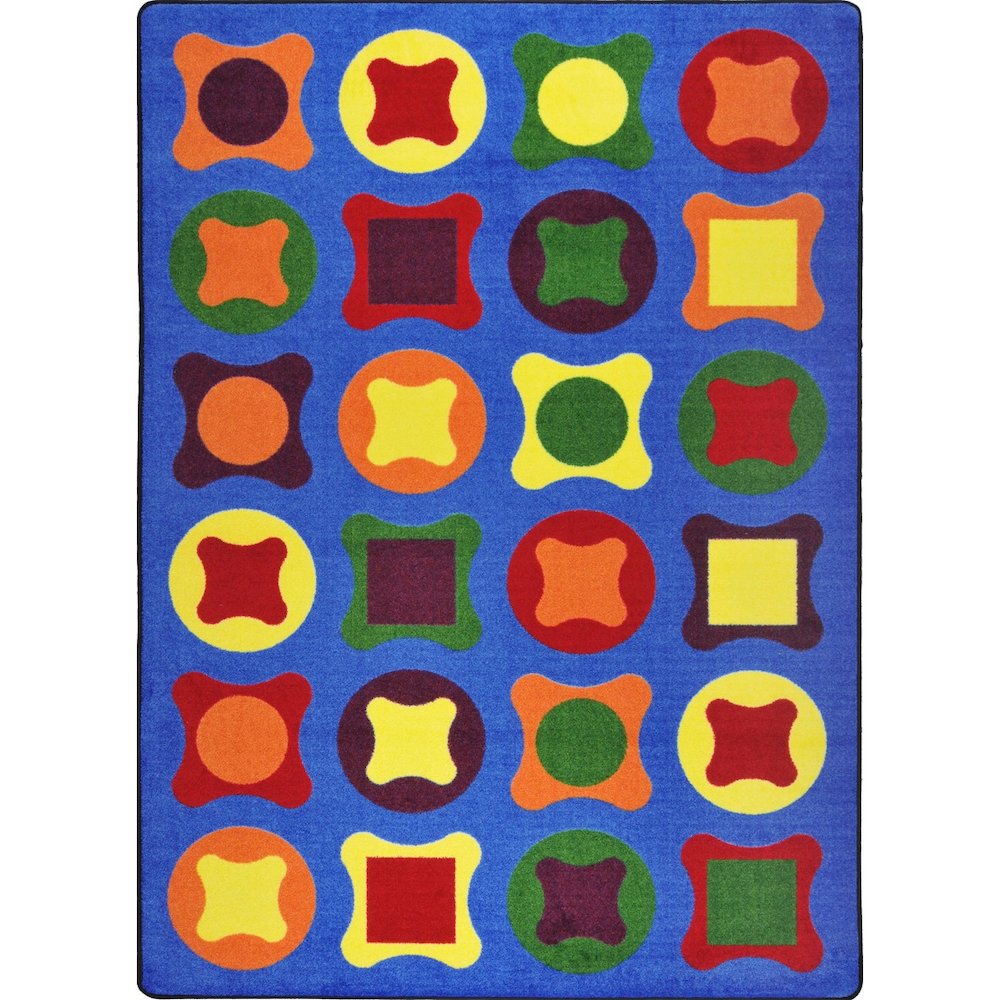 Kid Essentials Perfect Fit 5'4" x 7'8" Area Rug in Color Multi