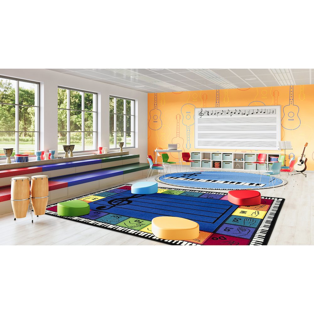 Pitch Perfect 5'4" x 7'8" Area Rug in Color Multi