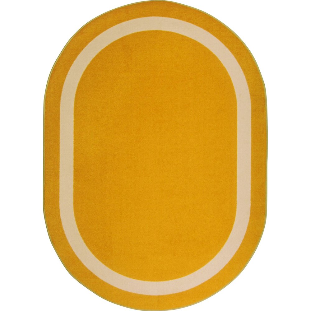 Kid Essentials Portrait 5'4" x 7'8" Oval Area Rug in Color Goldenrod