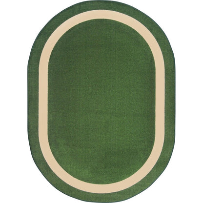 Kid Essentials Portrait 5'4" x 7'8" Oval Area Rug in Color Greenfield