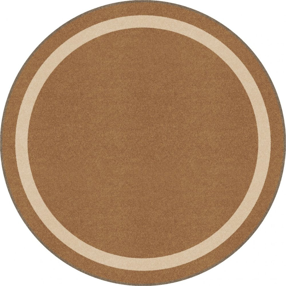Kid Essentials Portrait 7'7" Round Area Rug in Color Mocha