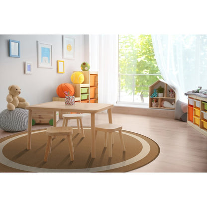 Kid Essentials Portrait 7'7" Round Area Rug in Color Mocha