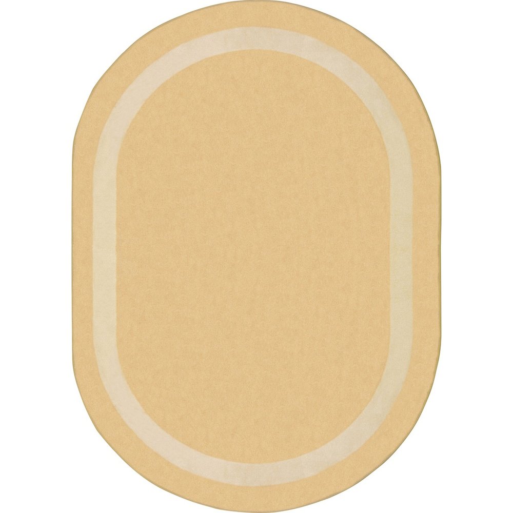 Kid Essentials Portrait 5'4" x 7'8" Oval Area Rug in Color Sandstone