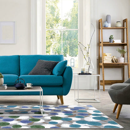First Take Posy Grove 3'10" x 5'4" Area Rug in Color Peacock