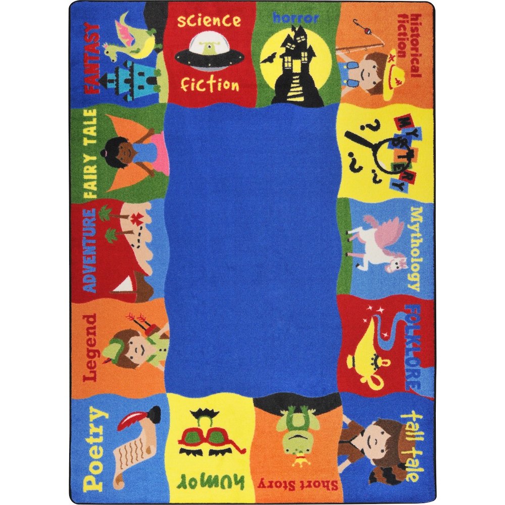 Kid Essentials Read Me A Story 5'4" x 7'8" Area Rug in Color Multi