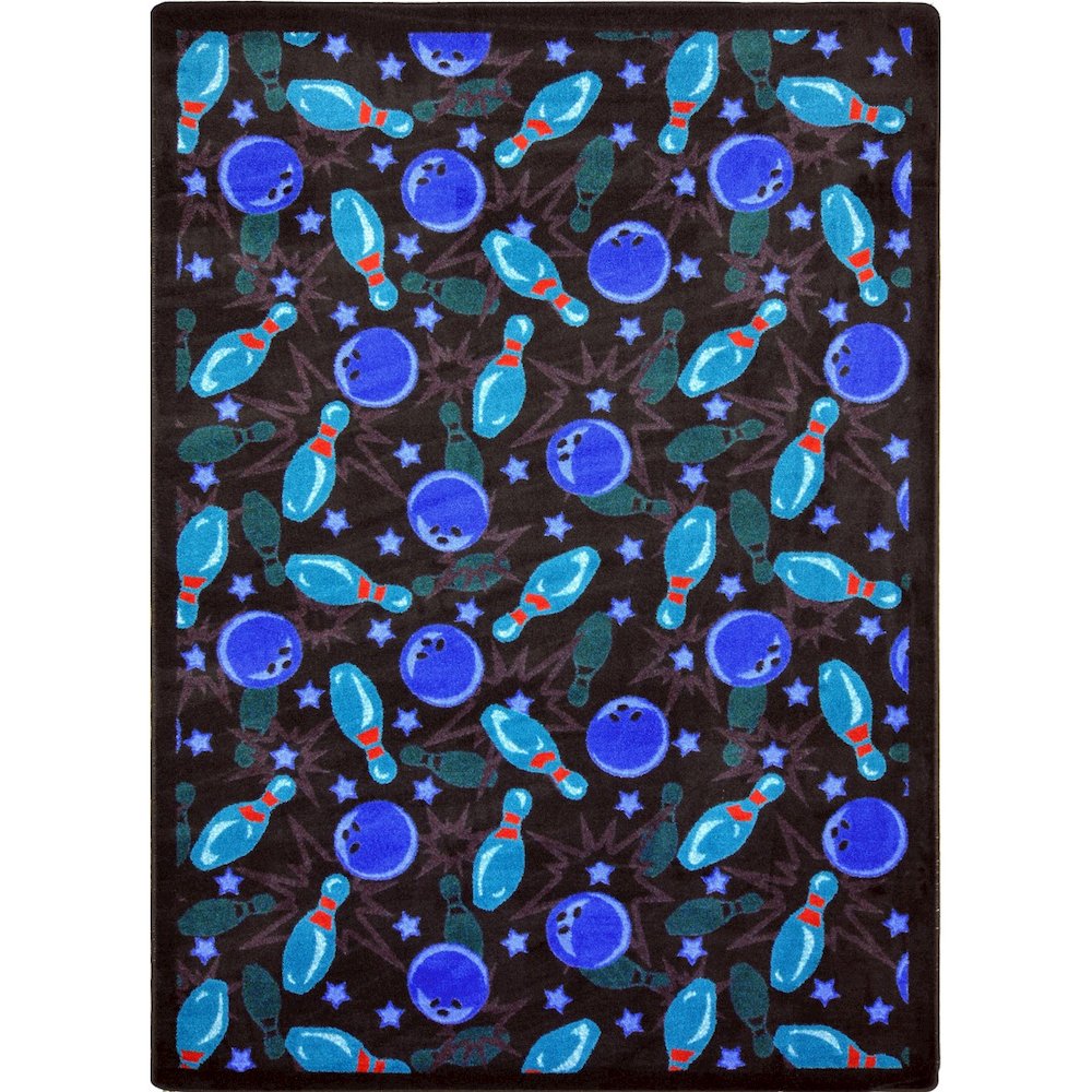 Games People Play Retro Bowl 3'10" x 5'4" Area Rug in Color Cool Blue