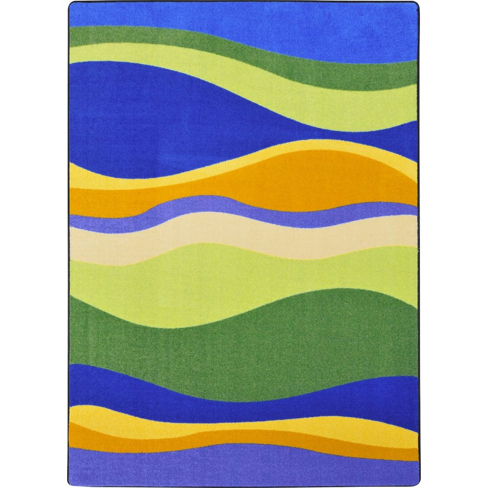 Kid Essentials Riding Waves 5'4" x 7'8" Area Rug in Color Multi