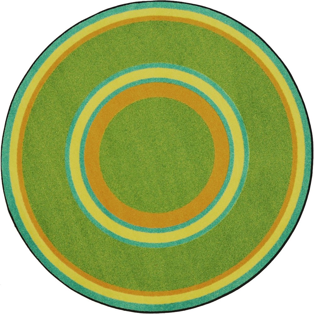 Kid Essentials Ripples 7'7" Round Area Rug in Color Retro