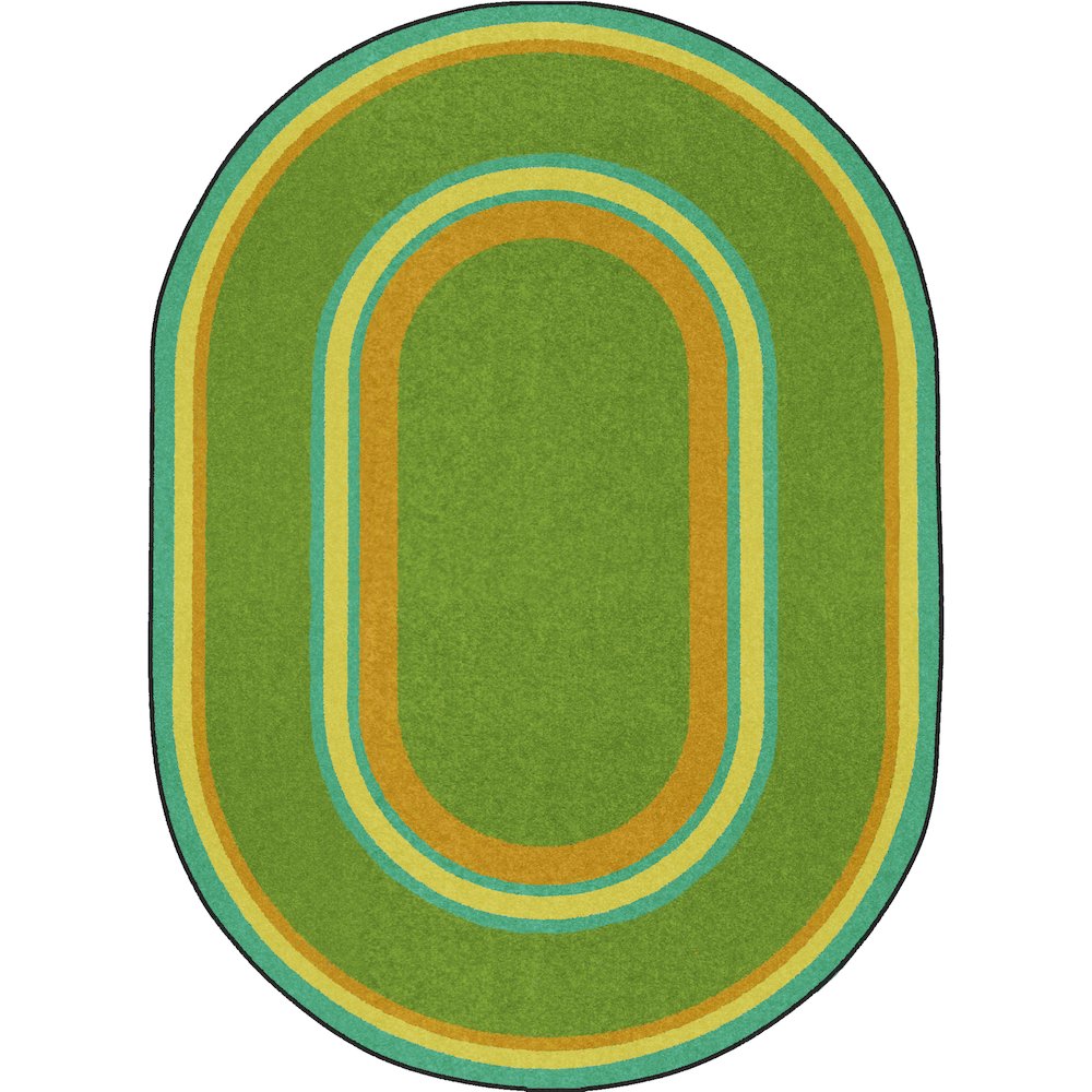 Kid Essentials Ripples 3'10" x 5'4" Oval Area Rug in Color Retro