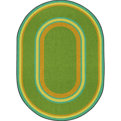 Kid Essentials Ripples 3'10" x 5'4" Oval Area Rug in Color Retro