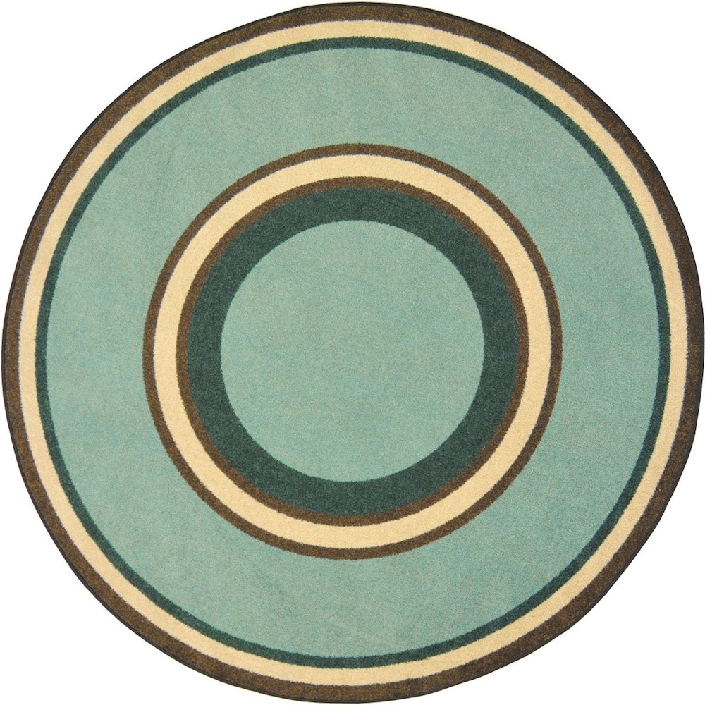 Kid Essentials Ripples 7'7" Round Area Rug in Color Woodland